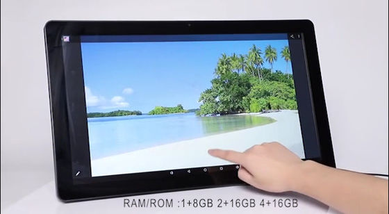 نمایشگر دیجیتال ساینیج LCD 10.1 اینچی سیستم اندروید چهار هسته ای همه در یک لمس خازنی