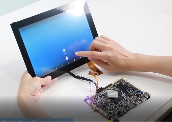 صفحه نمایش لمسی داخلی صفحه نمایش تبلیغاتی LCD صفحه نمایش دیجیتال 10.1 اینچی ال سی دی با برد ARM صنعتی اندروید